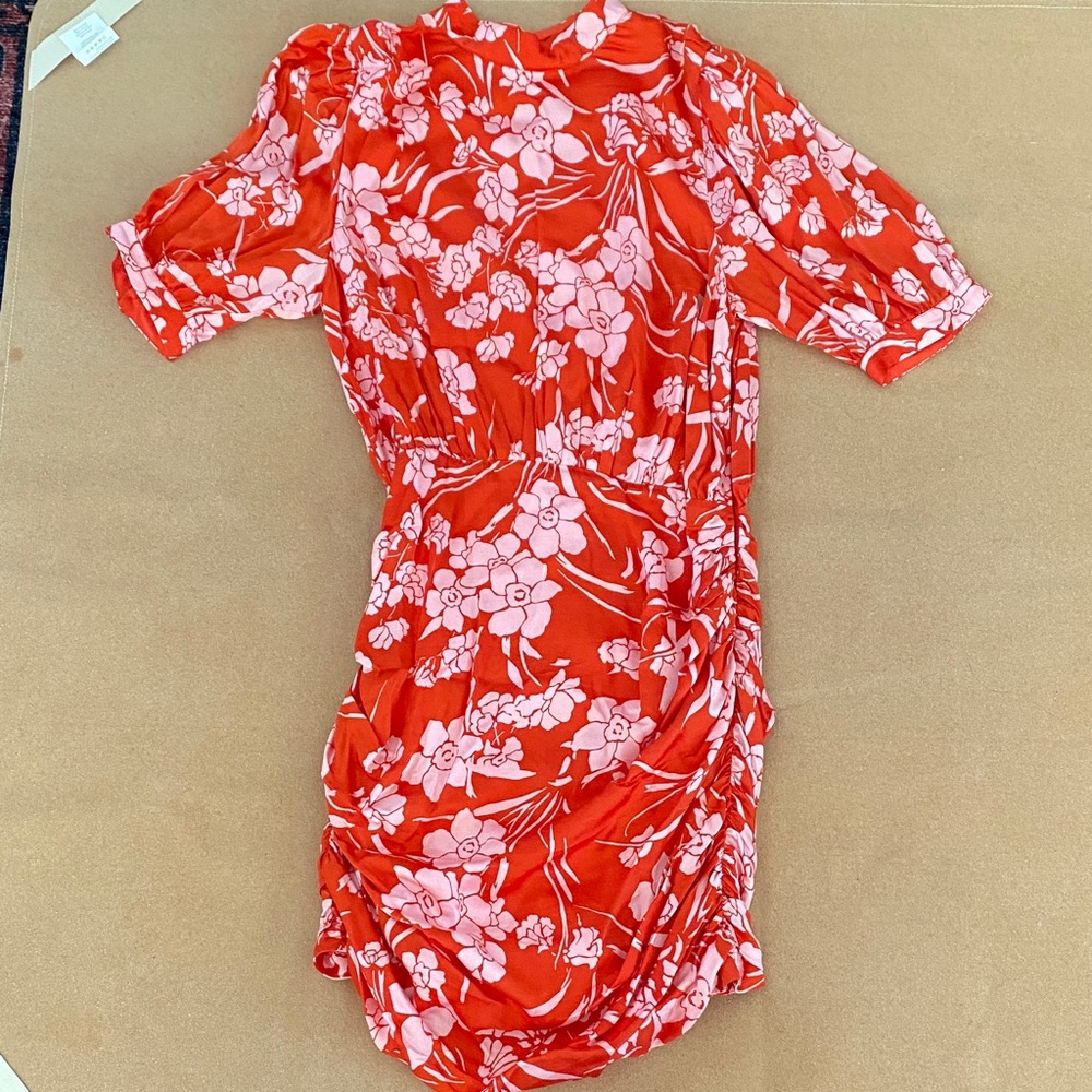 Floral Red and Pink Dress